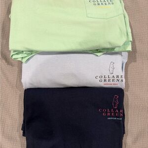 Collared Greens 100% Organic Cotton Lot of 3 Men's Shirt - Mint, Gray, and Navy